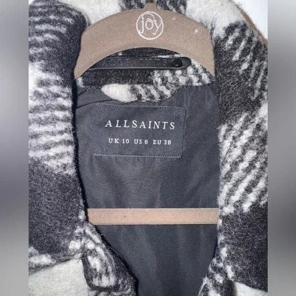 All Saints Fenix check jacket, size 6 - Picture 3 of 11